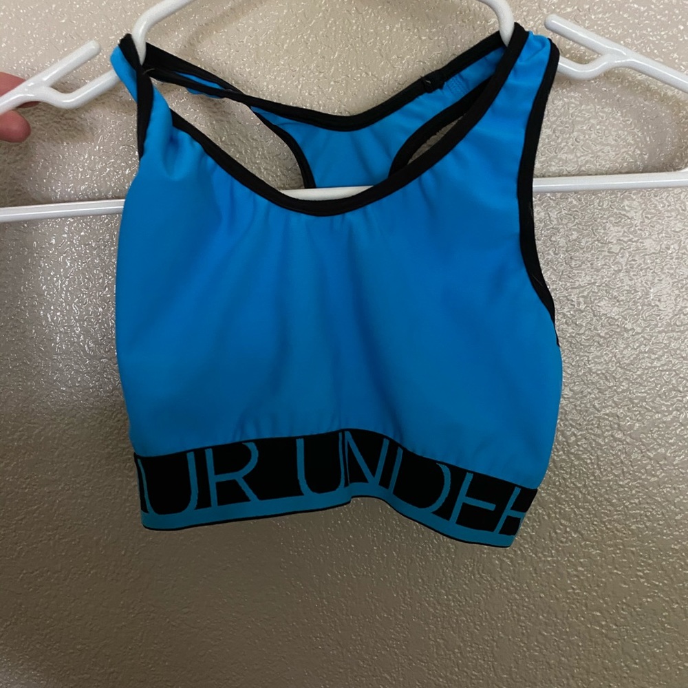 Blue under armour sports bra